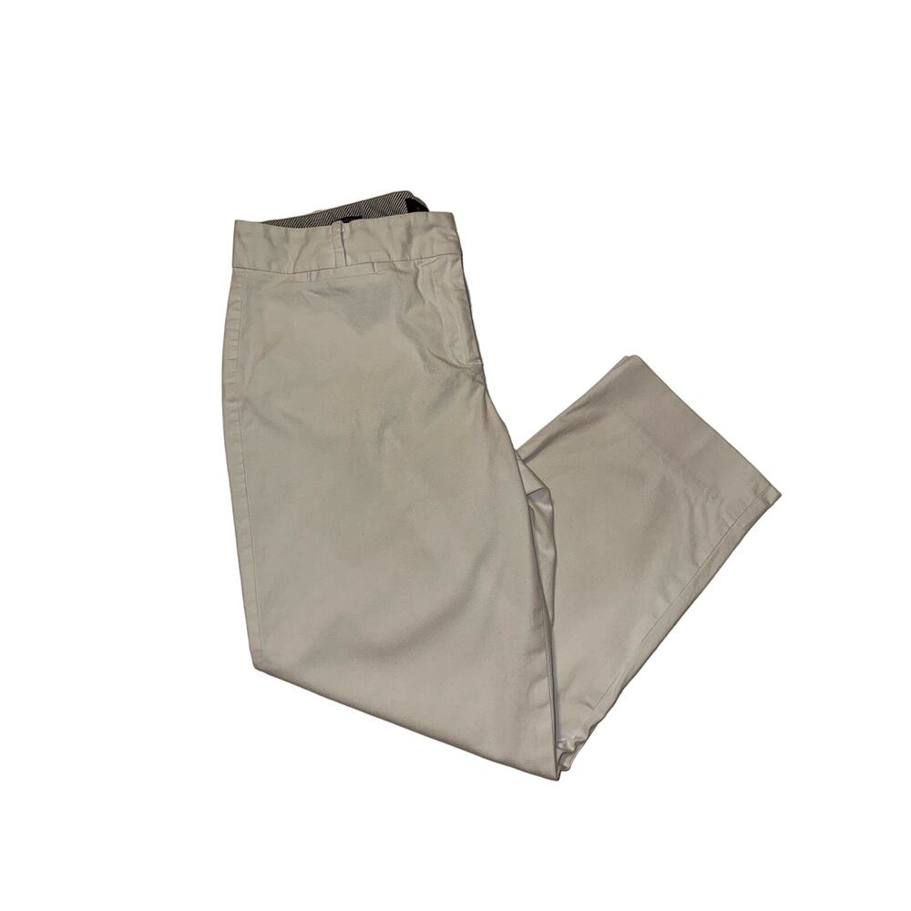 Talbots Signature Size 10 White Ankle Pants Back Pockets